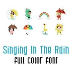 singing in the rain - full color font