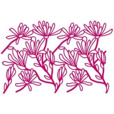 star magnolia bough repeating border