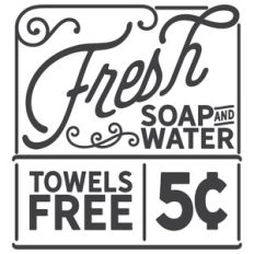 fresh soap and water