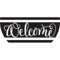 welcome - round sign