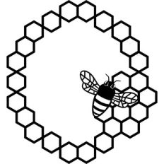 honey bee circle frame