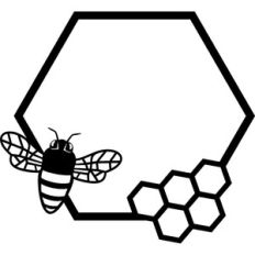 honeycomb and bee frame