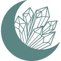 moon with crystals