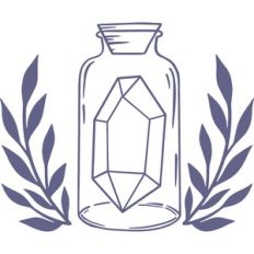crystal in jar