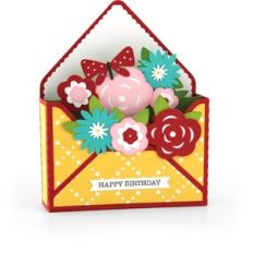 box card envelope flowers