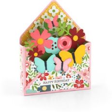 box card envelope butterflies