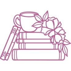 books with coffee and flowers