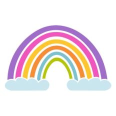 rainbow with clouds