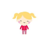 Girl in PJ's - night before christmas