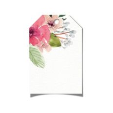 watercolor floral tag