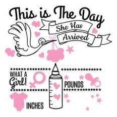 baby girl birth announcement