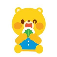 bear eating kashiwamochi