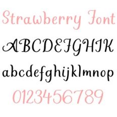 strawberry font