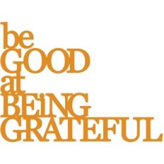 be good at being grateful