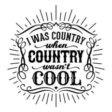 I was country when country wasn't cool