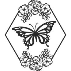butterfly with flowers
