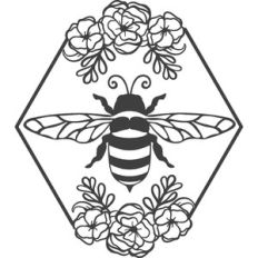 bee with flowers