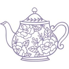 floral teapot