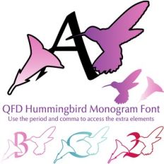 qfd hummingbird monogram font
