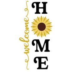 welcome home sunflower vertical
