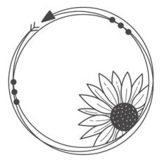 sunflower arrow round circle