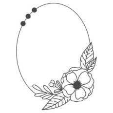 oval bead flower frame