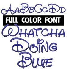 whatcha doing blue color font