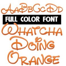 whatcha doing orange font