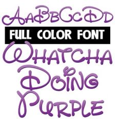 whatcha doing purple color font