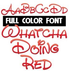 whatcha doing red color font