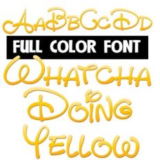 whatcha doing yellow color font
