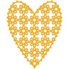 celandine geometric flower heart