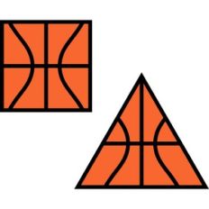 basketball square and triangle