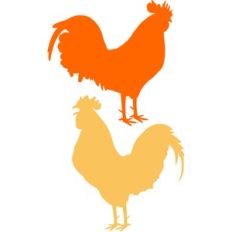 roosters silhouette