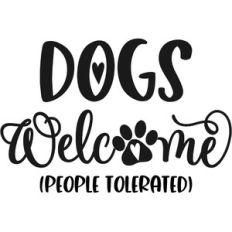 dogs welcome people tolerated