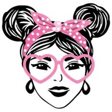 girl with messy buns and bandana headband