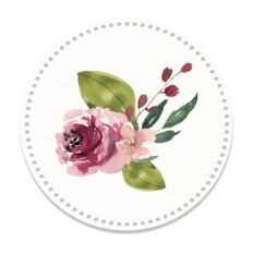 watercolor floral tag two