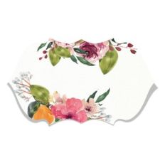 watercolor floral tag