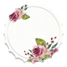 watercolor floral tag
