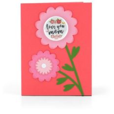 flower card button love you mom