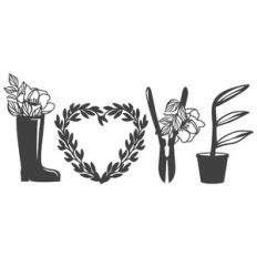 garden love word art