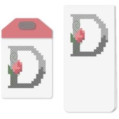 tag dvor bookmark cross stitch rosebud