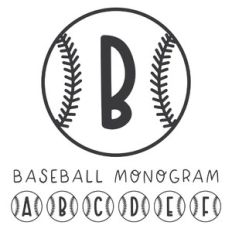 dtc baseball monogram font