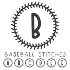 dtc baseball stitches font