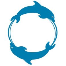 dolphin monogram frame
