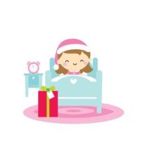girl sleeping - night before christmas