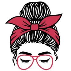 messy bun with bandana headband