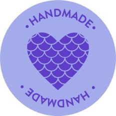 handmade mermaid heart sticker