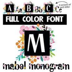 mabel monogram color font