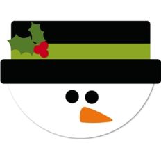 snowman treat topper